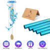 Solar Butterfly Color-Changing Wind Chime with Aluminum Tubes