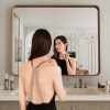 24 x 30 Inch Tempered Glass Frame Rectangular Wall Mirror