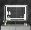 28 x 36 Inch LED Wall Mirror with 3-Color and RGB Lighting