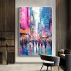 Abstract Urban Cityscape Canvas Wall Art