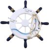 Two-Tone Wood Ship Wheel Wall Decor