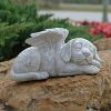 Resin Angel Pet Memorial Garden Statue for Dogs and Cats