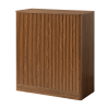 34.3" modern wavy sideboard, curved contour design storage cabinet, 2-door cabinet with storage function, suitable for kitchen/bedroom/living room