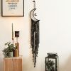 Black Crescent Moon Dreamcatcher Wall Hanging