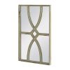 16 x 23 Inch Distressed White Wood-Framed Wall Mirrors Set of 2