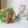 7.3 Inch Sculptural Woman's Face Decorative Planter Vase