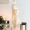 Black Crescent Moon Dreamcatcher Wall Hanging