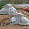 Resin Angel Pet Memorial Garden Statue for Dogs and Cats
