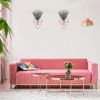 4-Piece Geometric Metal Hanging Planter Set with Artificial Eucalyptus