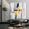 Black, White and Gold Abstract Canvas Wall Art