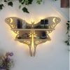 Moon, Butterfly and Cat Wood Wall Display Shelf