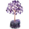 Natural Crystal Gemstone Tree Decorative Sculpture with Fluorite Base