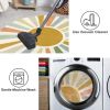 Boho Round Rug 4 Ft Washable Area Rug for Kids Room, Colorful Sun Circle Rug for Playroom
