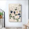 White Floral Palette-Knife Textured Canvas Wall Art