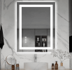 28 x 36 Inch LED Wall Mirror with 3-Color and RGB Lighting