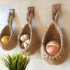 Bohemian Teardrop Woven Hanging Wall Storage Basket