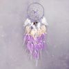 Gradient Crystal Butterfly Tree of Life Dream Catcher with Feathers and Wind Chime